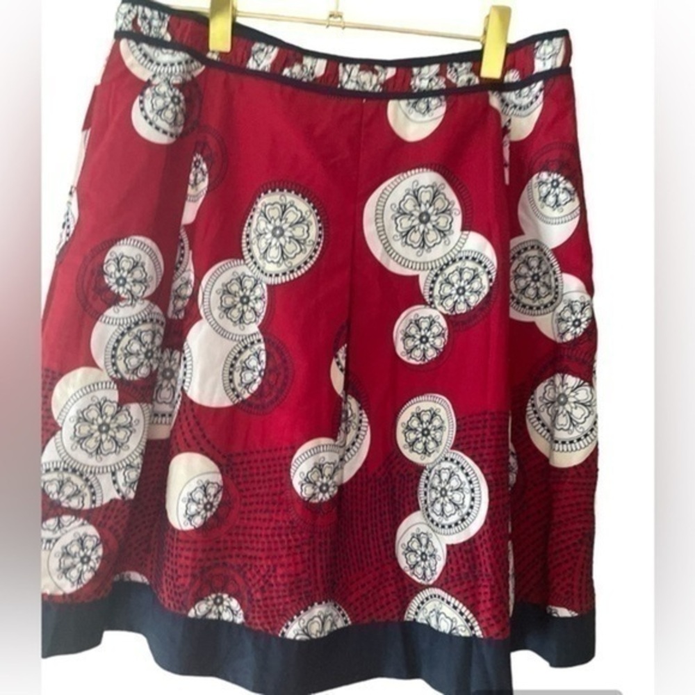 NWT Talbots Contemporary Geometric Floral Cottagecore Womens Skirt Size 14